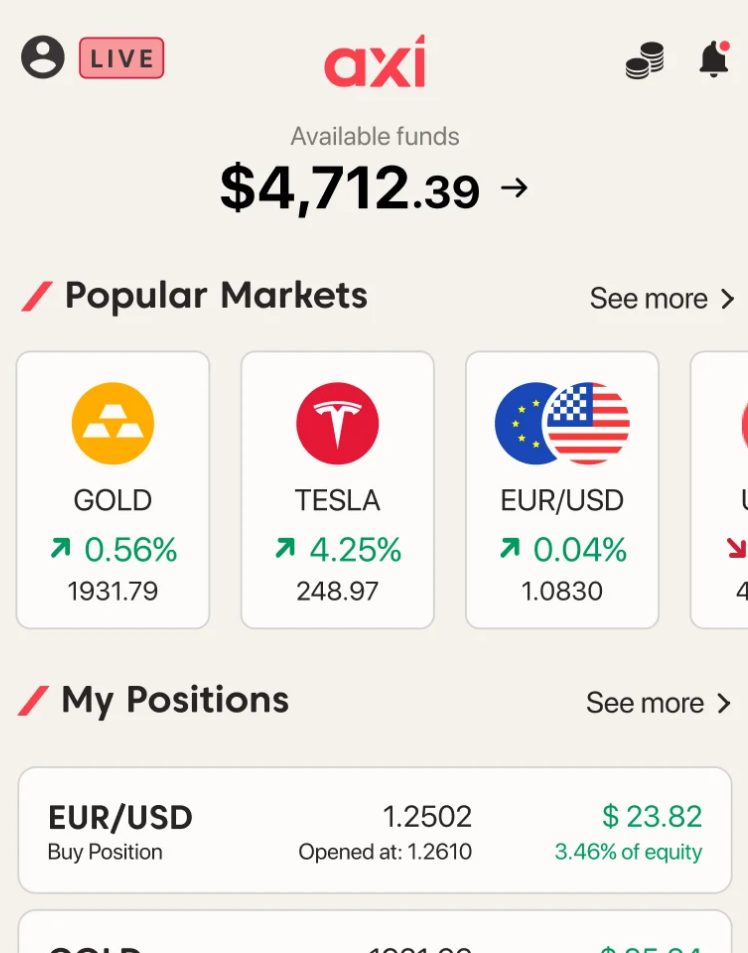Axi Trading Platform Project Image